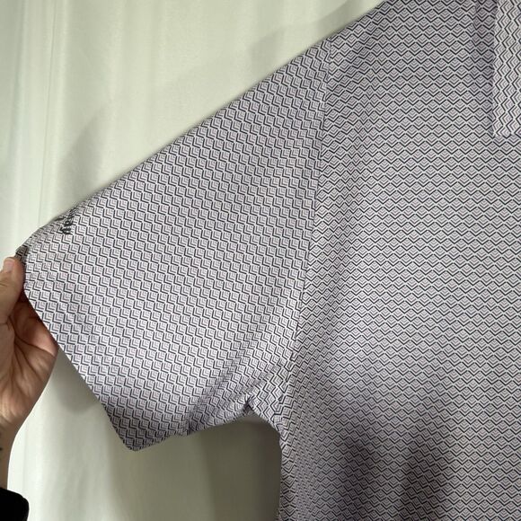 Callaway Golf Polo Men's XL Purple Print Short Sleeve Opti Dri Collared - Picture 4 of 11